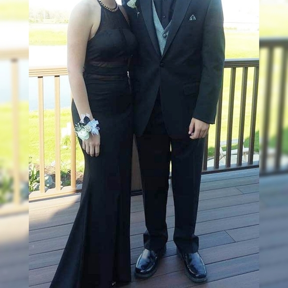 Black Mermaid Prom Dress - Picture 2 of 8